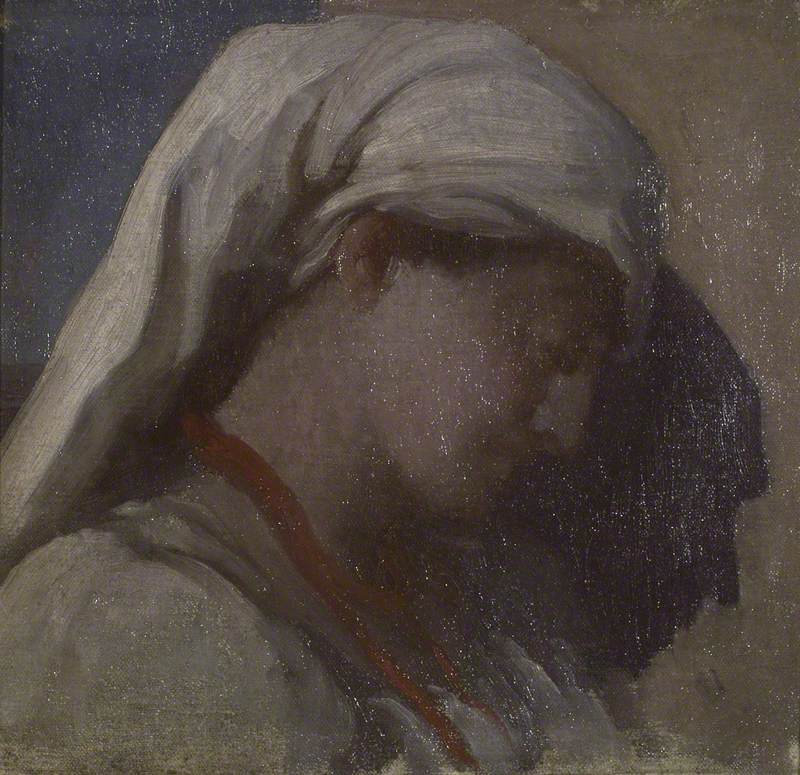 Girl's Head: Study for "Summer Moon" - Frederic Leighton