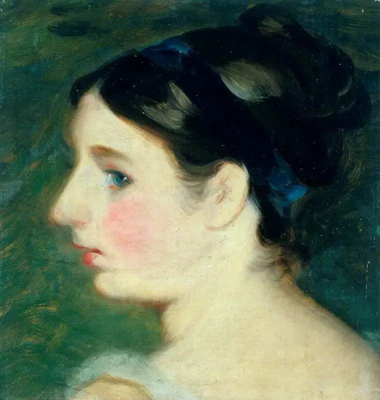 Head of a girl (probably a portrait of Mary Constable) - John Constable