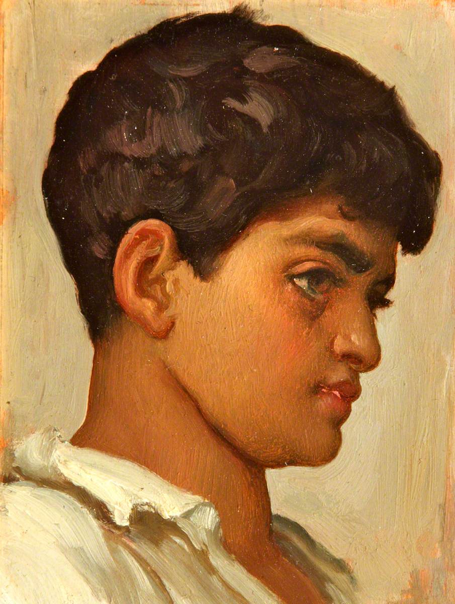 Head of a Spanish Boy - Frederic Leighton