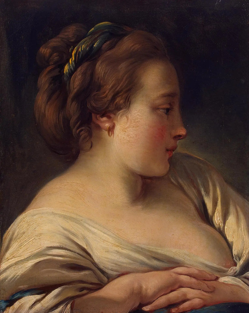 Head of a Young Girl - François Boucher