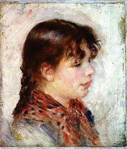 Head of a Young Neapolitan Girl - Pierre-Auguste Renoir