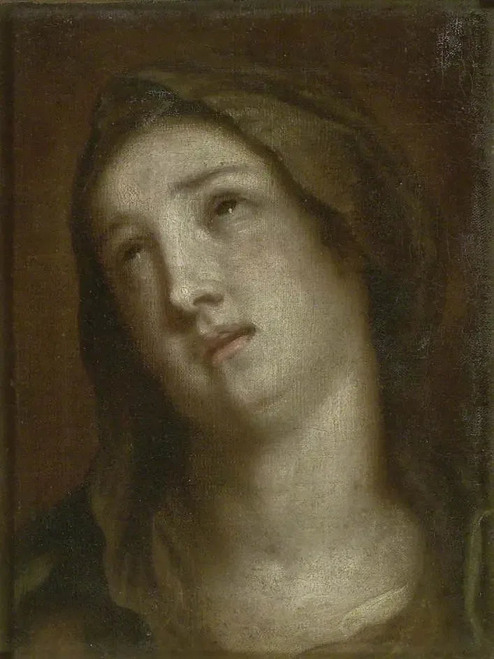 Head of the Virgin in Mourning - Antoine van Dyck