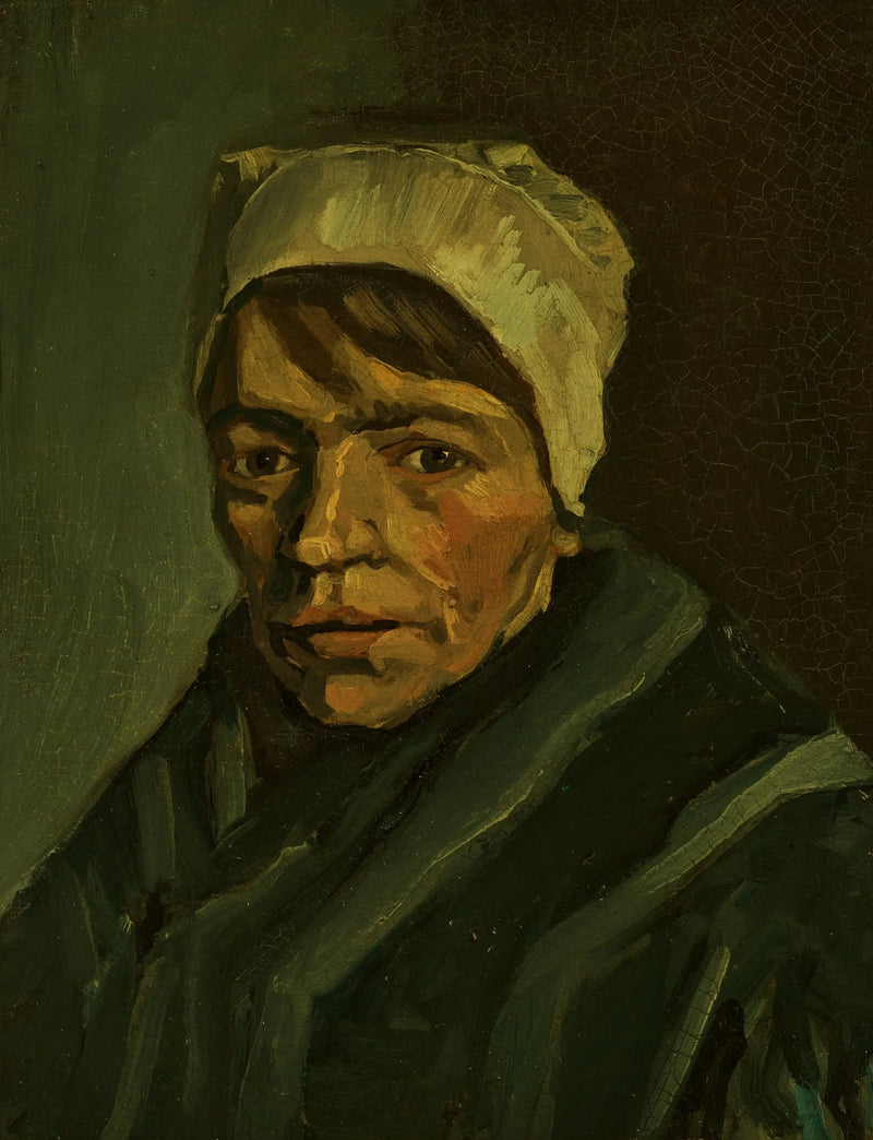 Peasant Woman's Head with White Bonnet - Vincent van Gogh