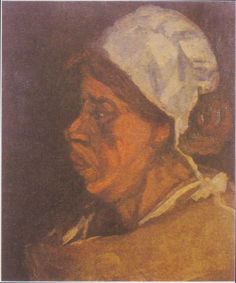 Peasant Woman's Head with White Bonnet - Vincent van Gogh