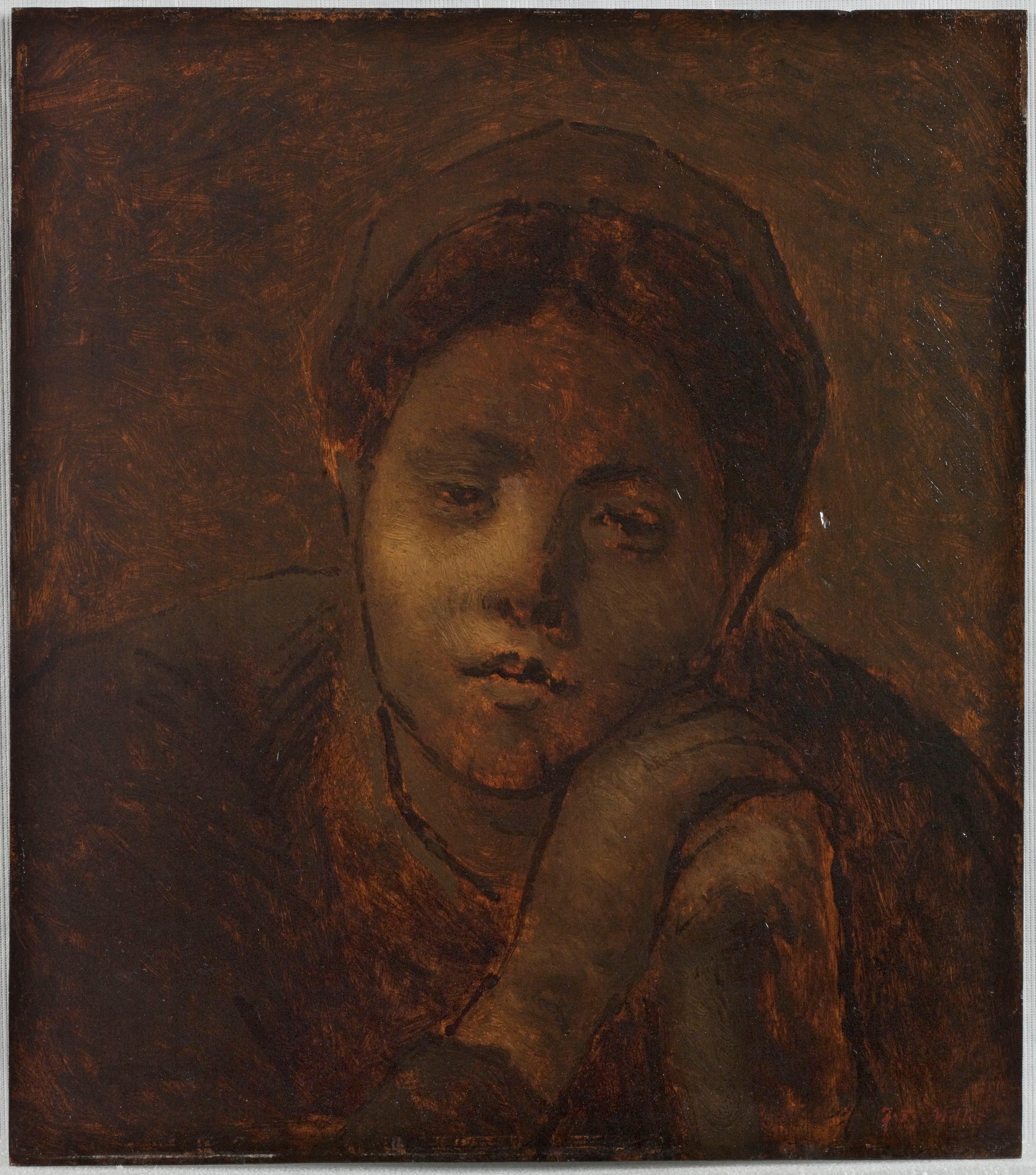 Head of a Peasant Woman, Study - Jean-François Millet