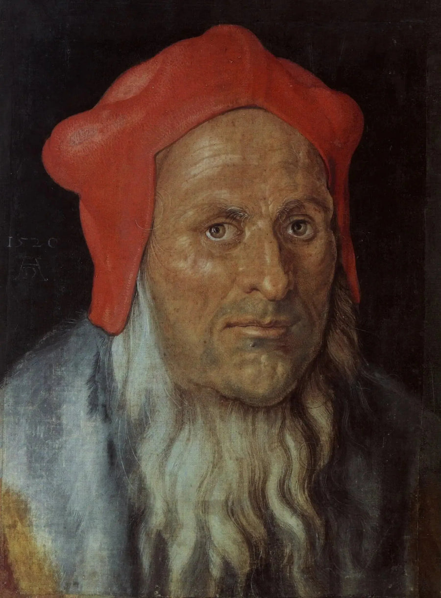 Head of an Old Man Wearing a Red Cap - Albrecht Dürer