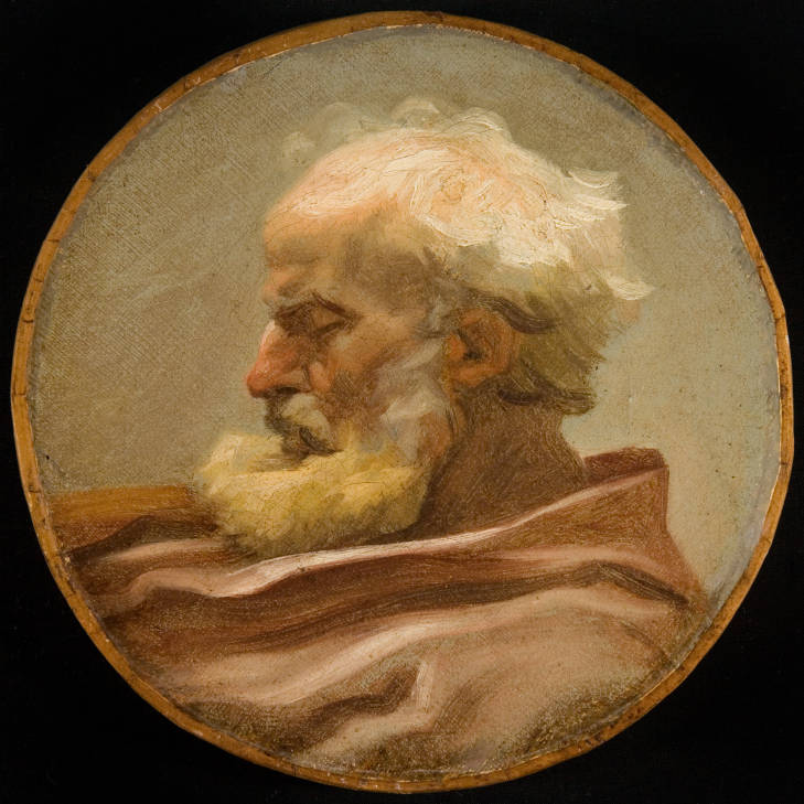Head of an Old Man - Jean-Honoré Fragonard