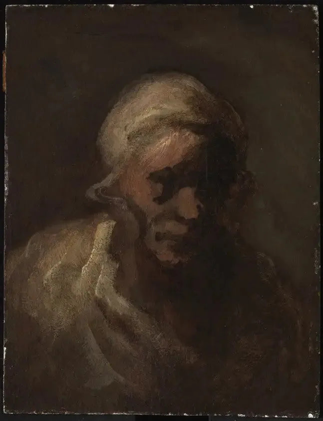 Head of an Old Woman - Honoré Daumier