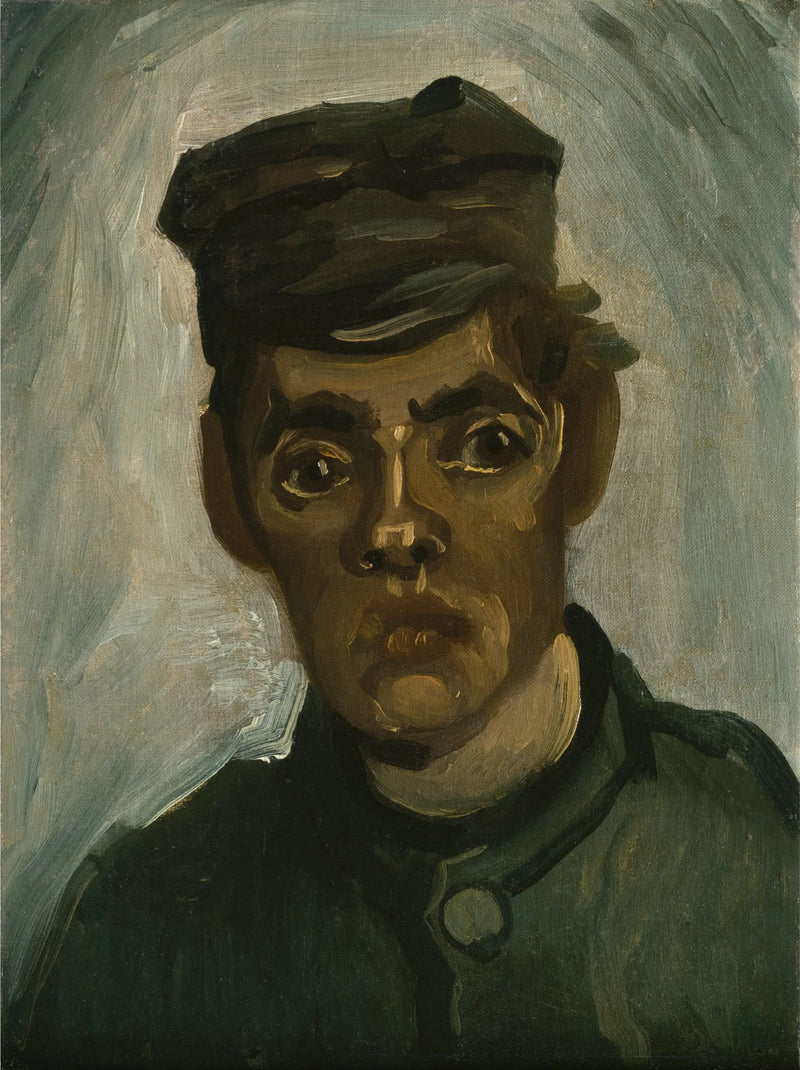 Head of a Young Peasant with a Cap - Vincent van Gogh
