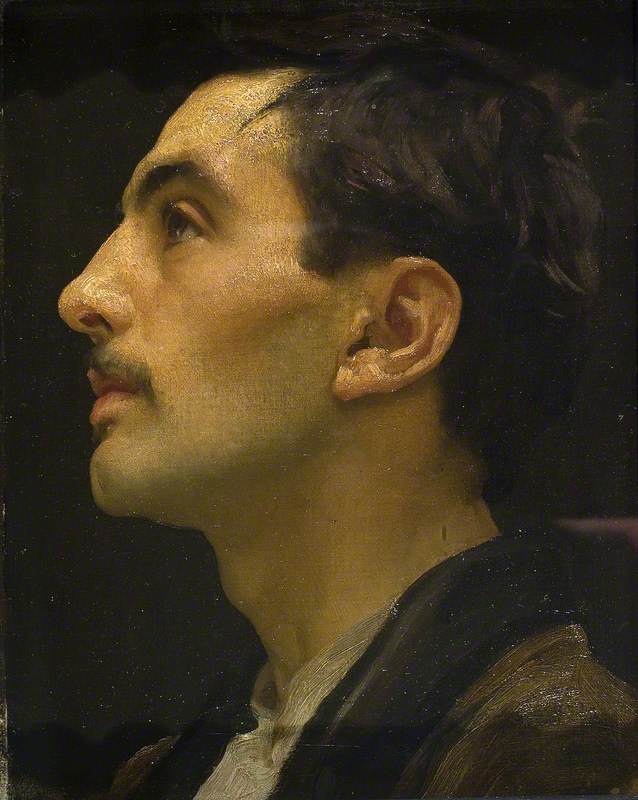 Head of an Italian mannequin - Frederic Leighton