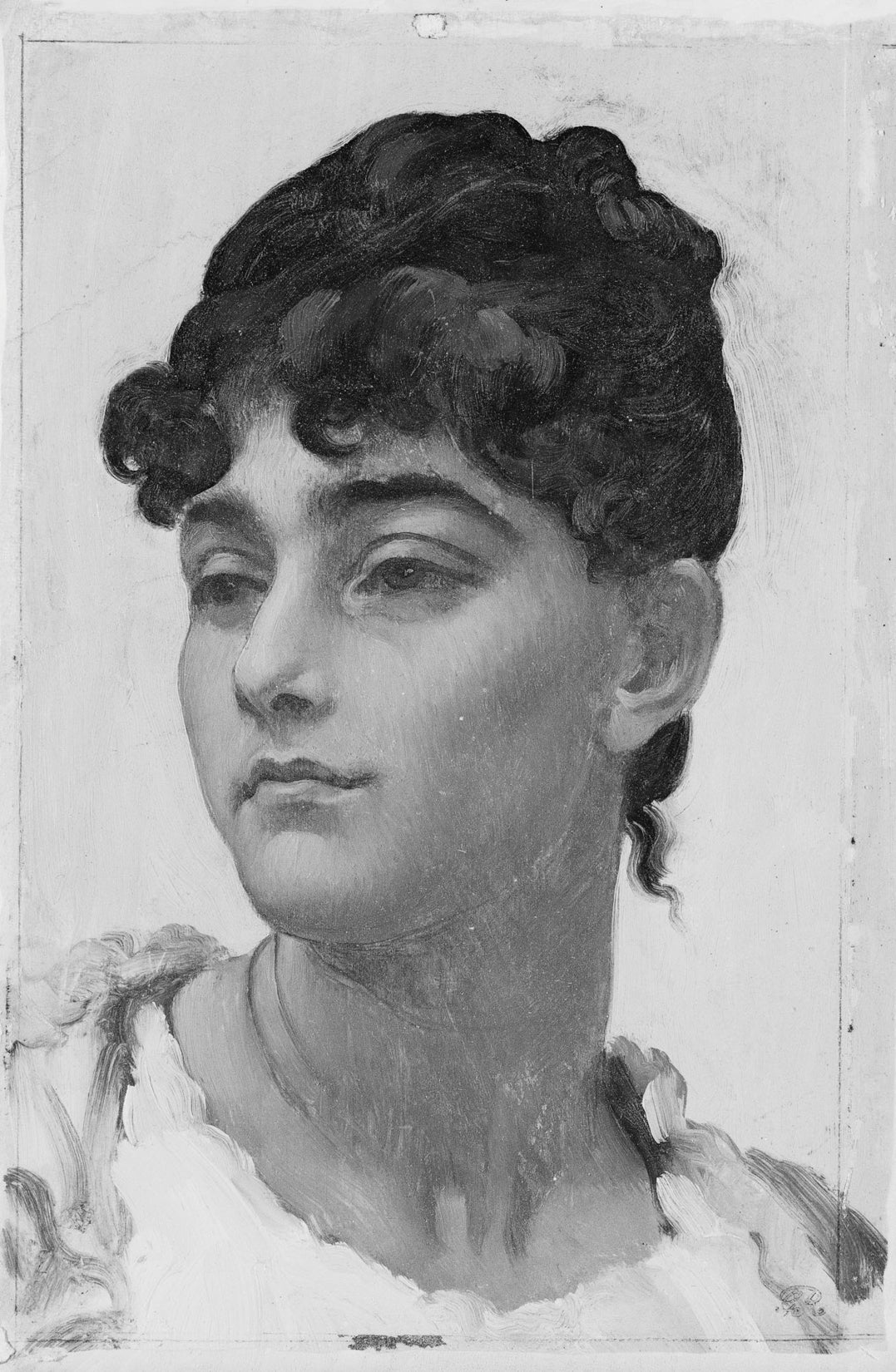 Head of an Italian Girl - Frederic Leighton