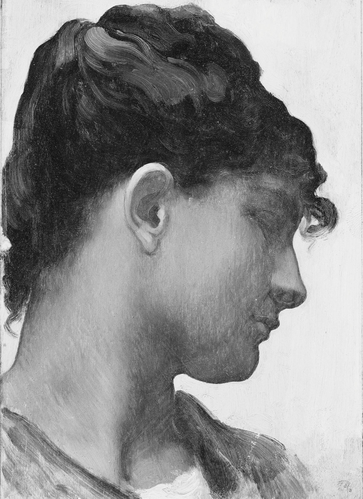 Head of an Italian Girl - Frederic Leighton