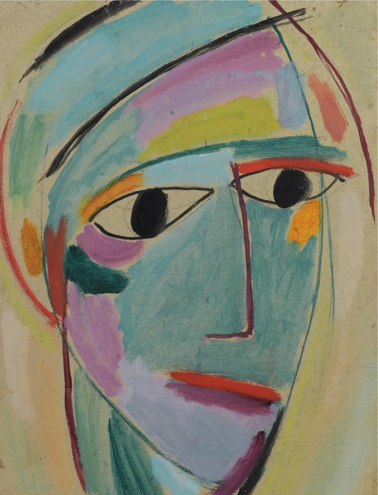 Tête mystique: profil de trois quarts - Alexej von Jawlensky - Alpha Reproduction