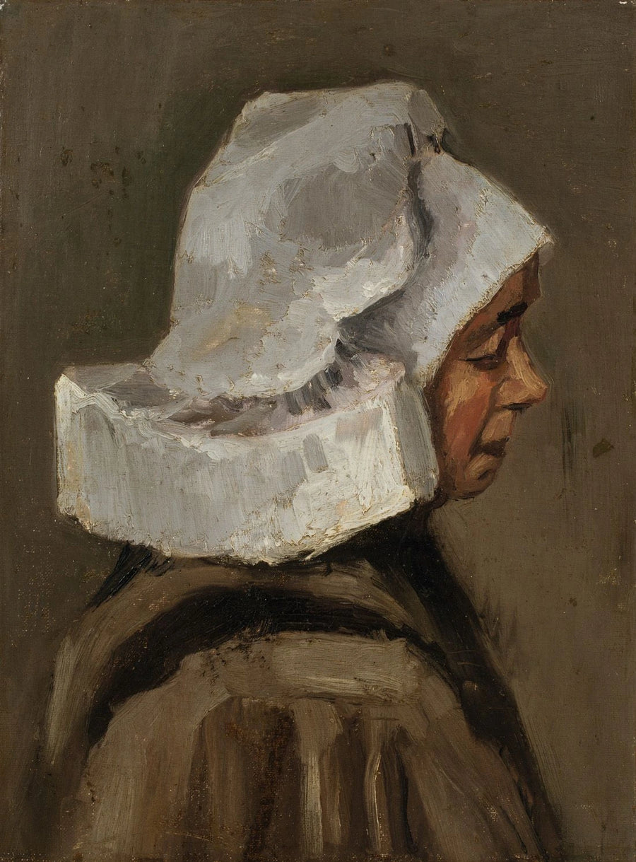 Peasant Woman's Head with White Bonnet - Vincent van Gogh