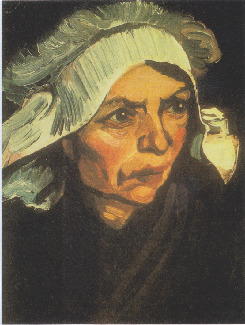 Peasant Woman's Head with White Bonnet - Vincent van Gogh