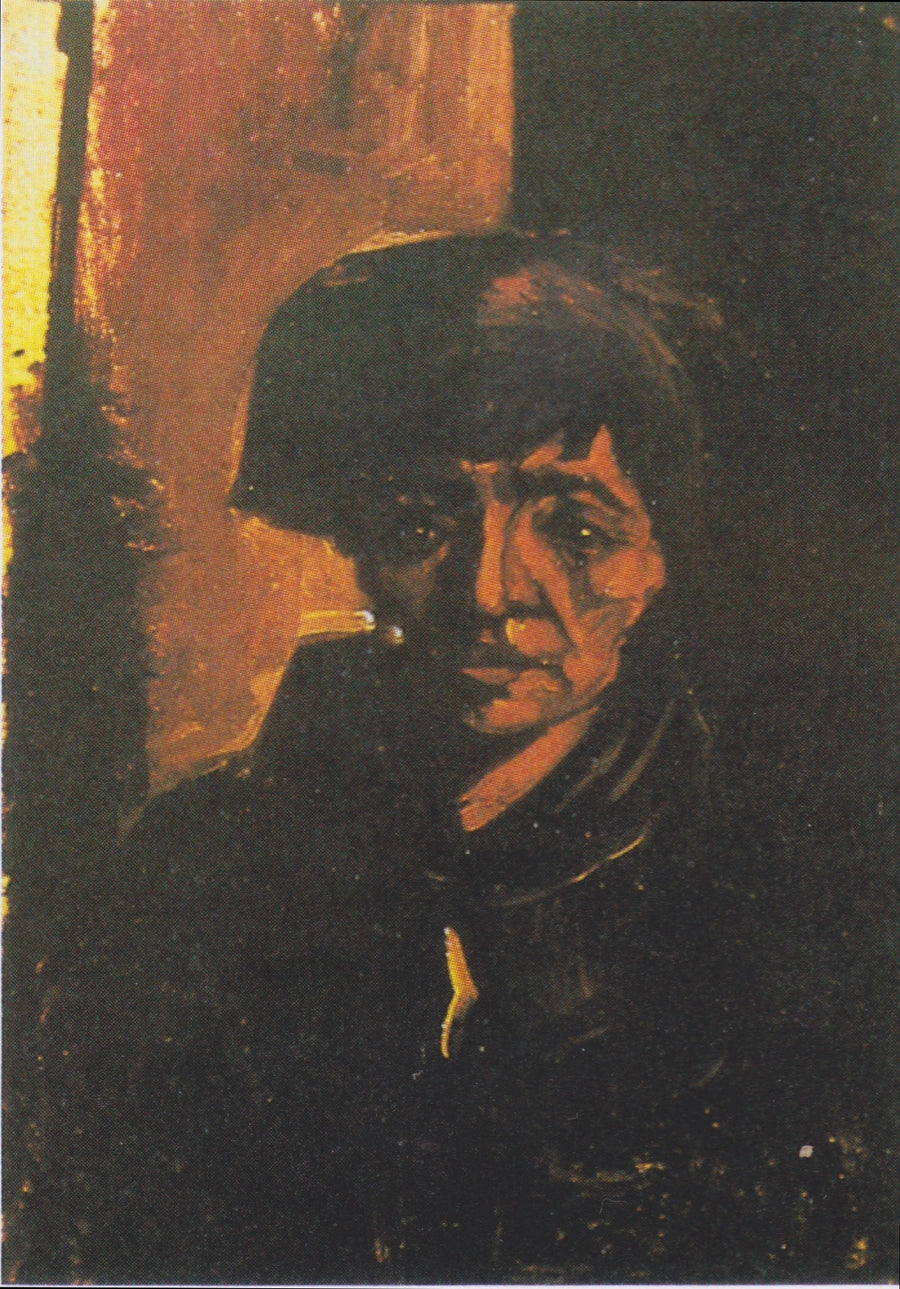 Peasant Woman's Head with Black Bonnet - Vincent van Gogh