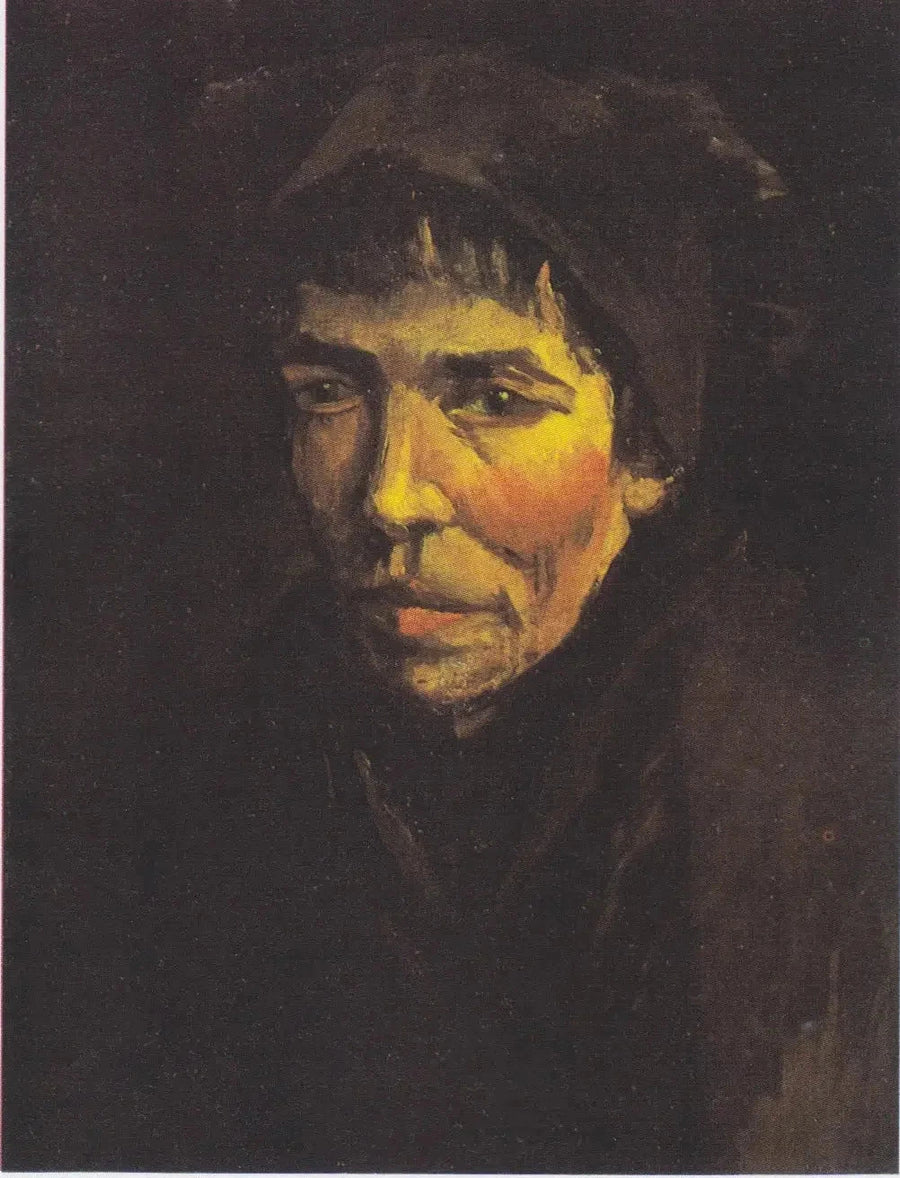 Peasant Woman's Head with Black Bonnet - Vincent van Gogh