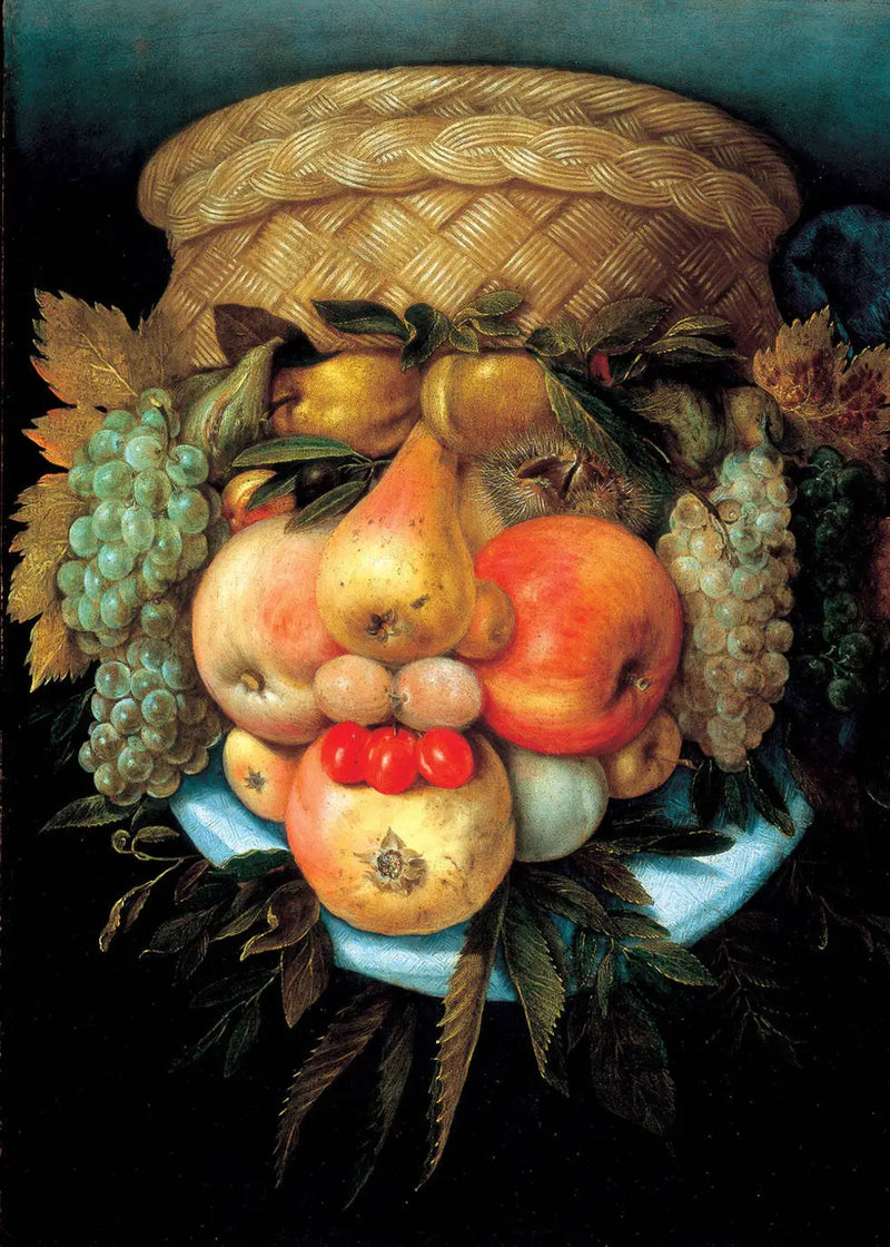 Reversible head with fruit basket - Giuseppe Arcimboldo