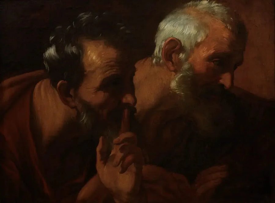 Heads of Two Old Men (fragment of Suzanne et les vieillards) - Guido Reni