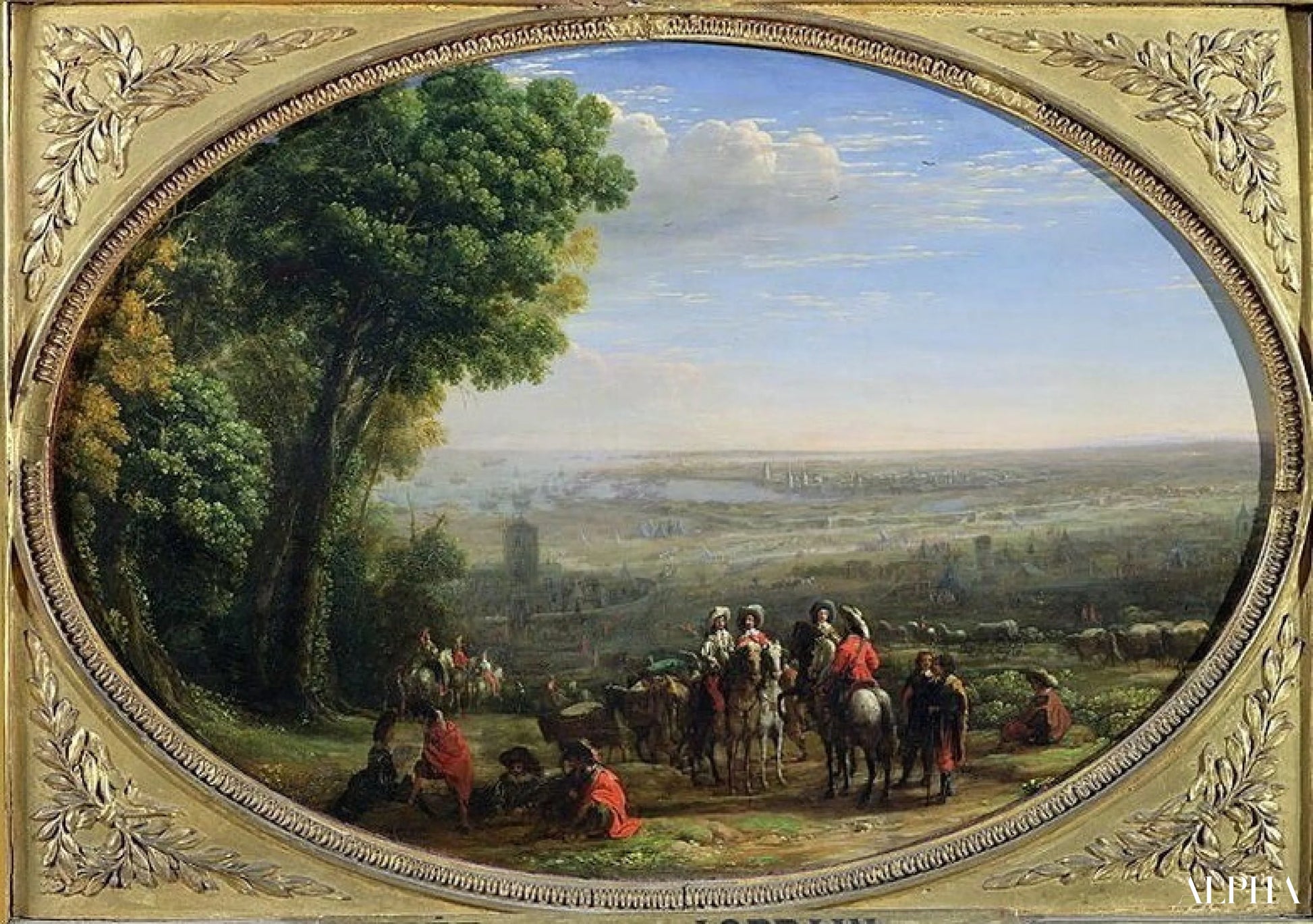 Reproduction du tableau « The Siege of La Rochelle by Louis XIII - Claude Lorrain » par Alpha Reproduction en peinture à l’huile
