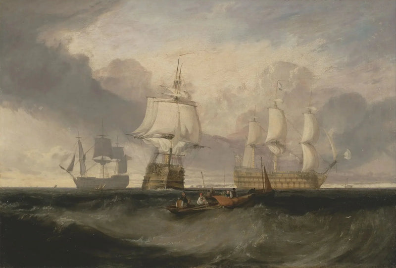 The Victory Returning from Trafalgar, in Three Positions - J. M. W. Turner