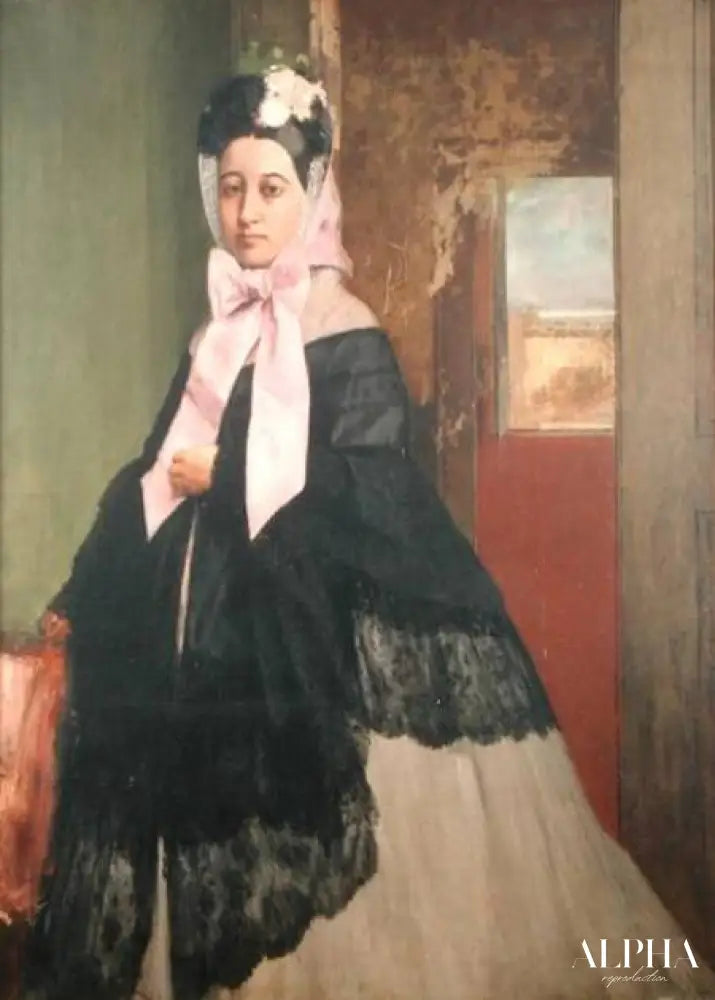 Thérèse de Gas (1842-95), sœur de l'artiste, devenue Madame Edmond Morbilli - Edgar Degas - Reproductions de tableaux et peintures haut de gamme