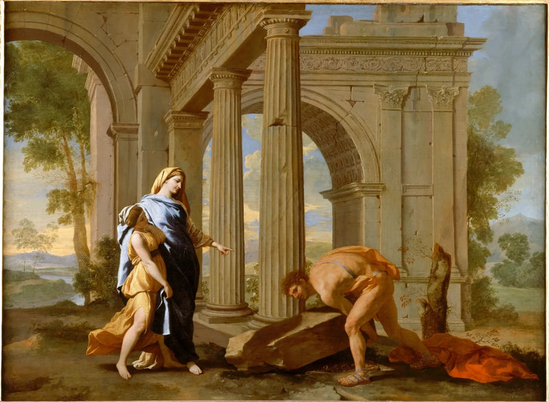 Theseus retrouve l'épée de son père - Nicolas Poussin