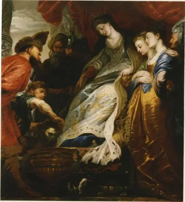 Thomyris, Queen of the Fakes, makes Cyrus's head dip into a vase filled with blood - Peter Paul Rubens
