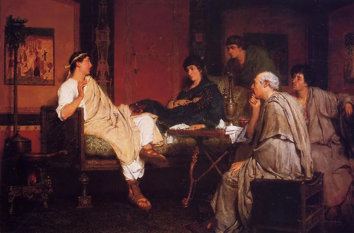 Tibulle dans la maison de Délie - Lawrence Alma-Tadema - Alpha Reproduction