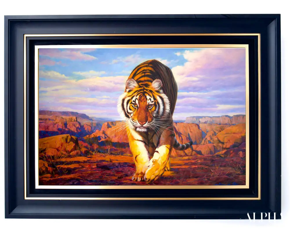 Tiger on the Hunt – Somchai | 150 x 100 cm Reproductions de tableaux à la peinture à l’huile