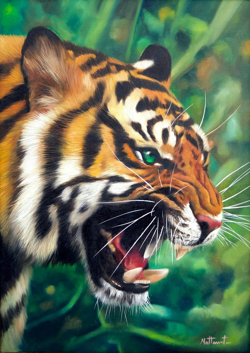 Green-Eyed Tiger | 50 x 70 cm