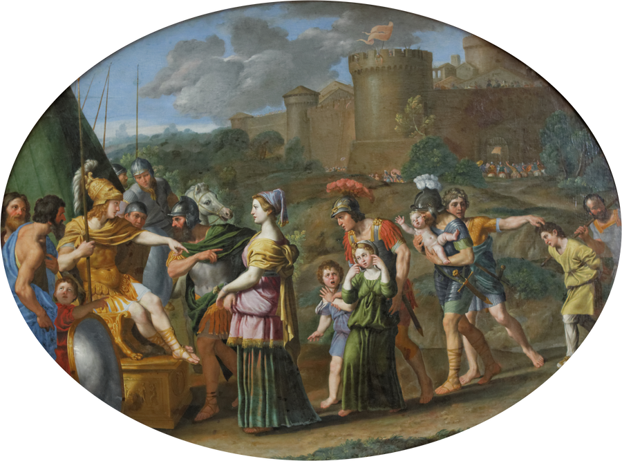 Timoclée captive brought before Alexander - Domenichino