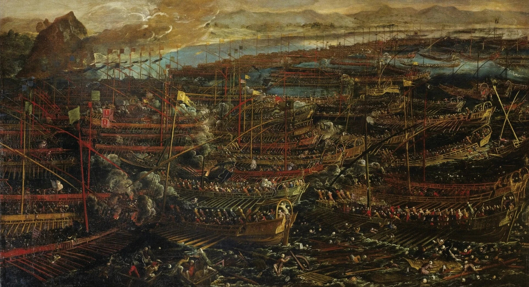 The Battle of Lepanto, peinture de Le Tintoret