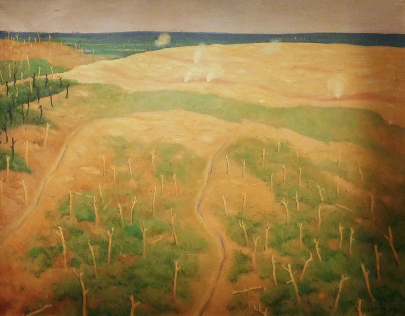 Shooting on German barbed wire, Bolente region - Félix Vallotton