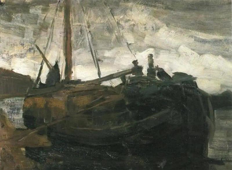 Moored Tjalk - Piet Mondrian