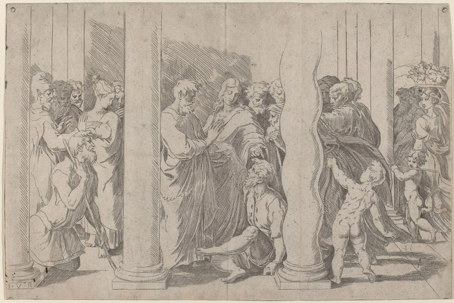 Saints Peter and John at the Beautiful Gate - Raphael Sanzio