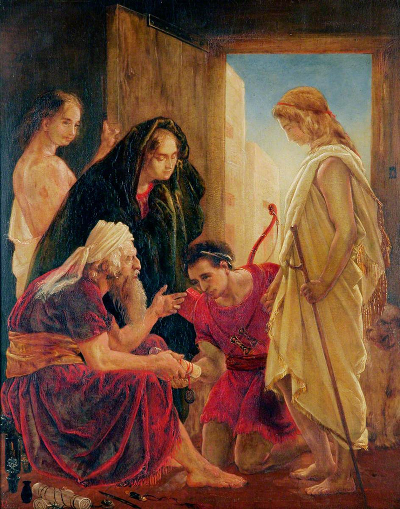 Tobias dans la maison de son père et de sa mère - Dante Gabriel Rossetti