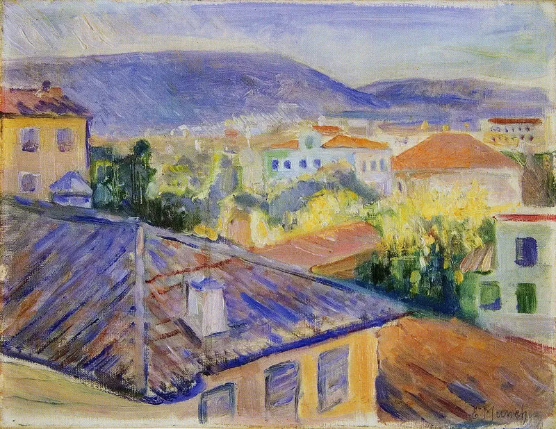 Rooftops of Nice - Edvard Munch