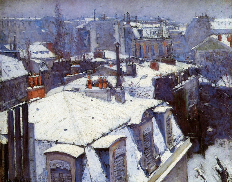 Snowy Roofs - Gustave Caillebotte