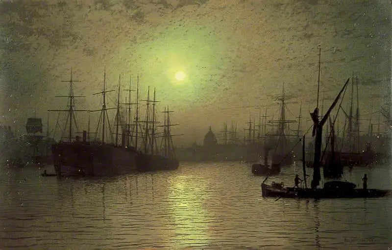 Sunset over the Thames - John Atkinson Grimshaw
