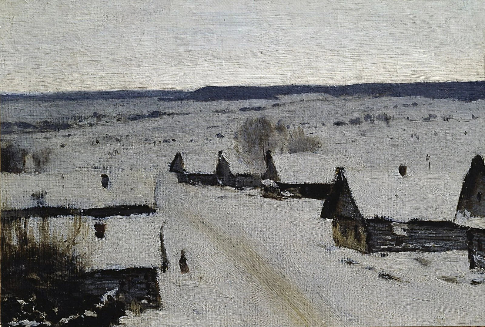 Village en hiver, peinture de Isaac Levitan
