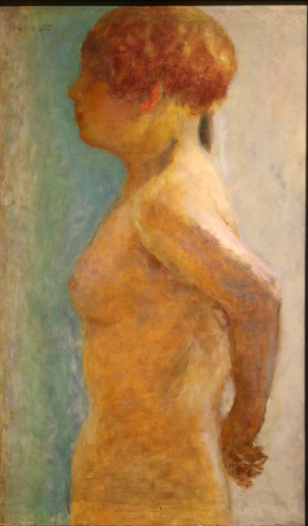 Torse de femme, de profil - Pierre Bonnard image 1 copie peinte à la main à l’huile