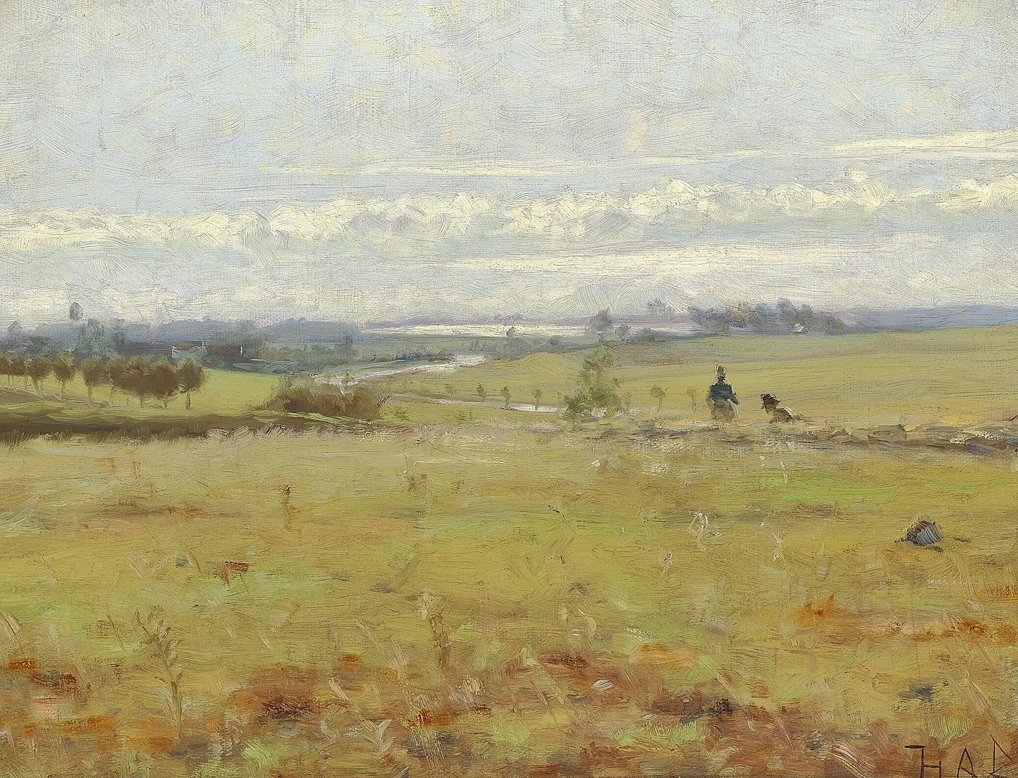 Tôt le matin dans une tourbière. - H. A. Brendekilde - Alpha Reproduction