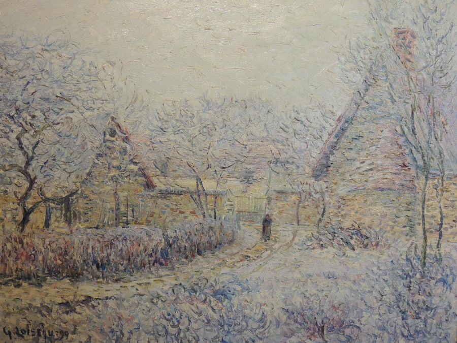 Tournedos sur Seine, snow, frost and mist - Gustave Loiseau