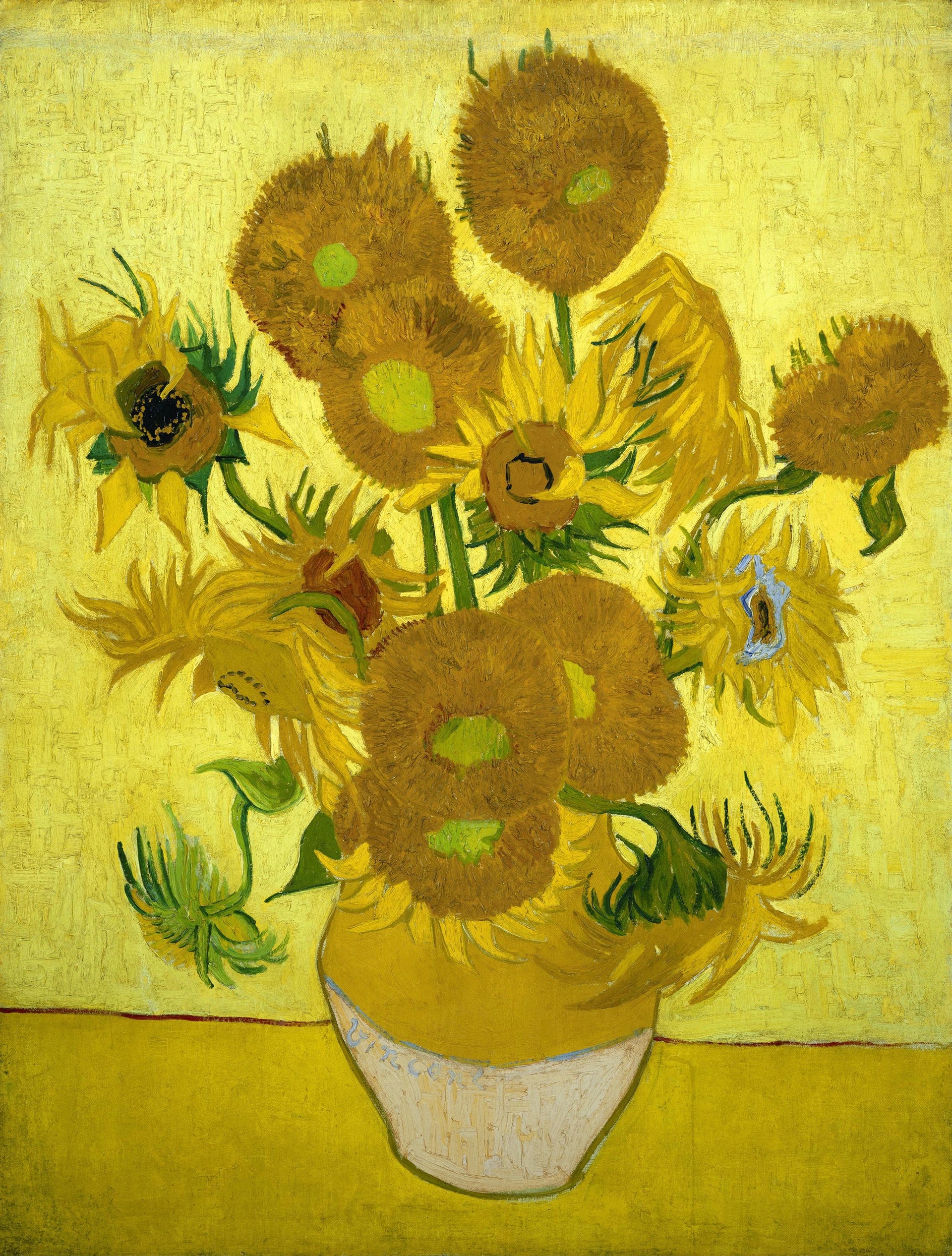 Vase avec quinze tournesols F458 de Vincent van Gogh, Van Gogh Museum