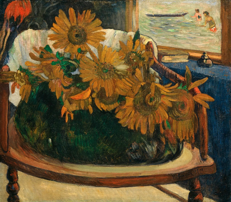 Sunflowers on an Armchair - Paul Gauguin