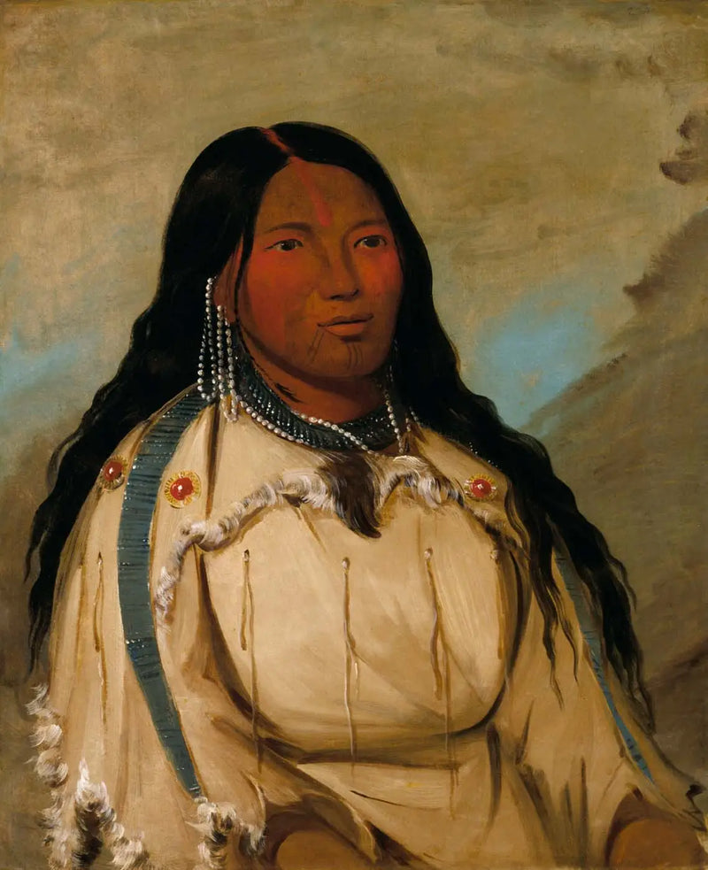 Tow-ée-ka-wet, a woman shouts - George Catlin
