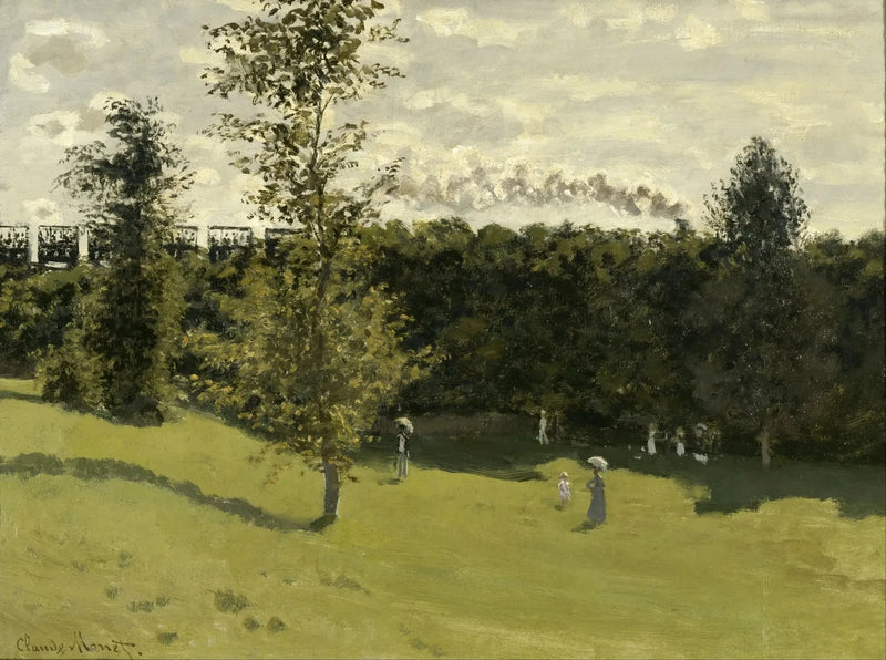 Train in the W153 countryside - Claude Monet