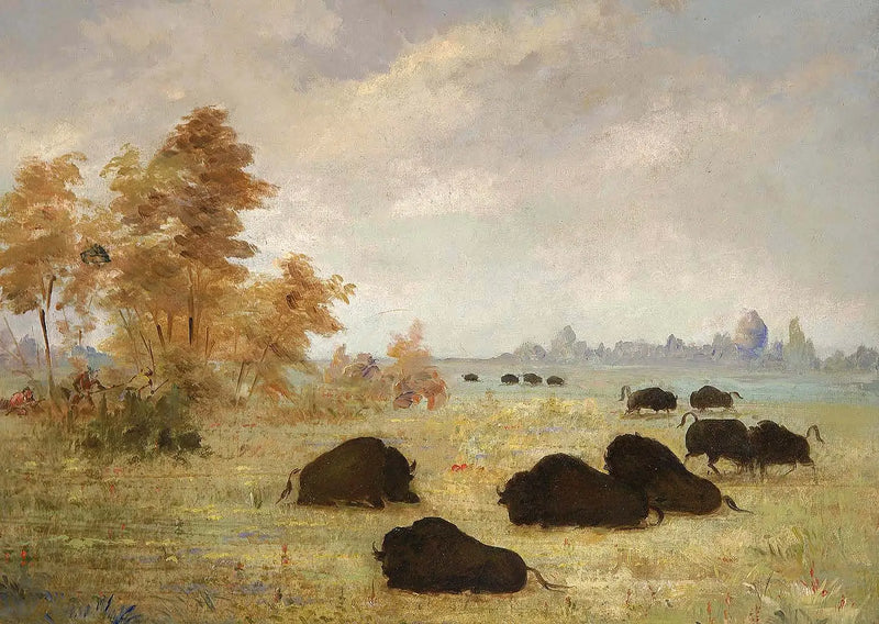 Bison Hunt, Arkansas - George Catlin