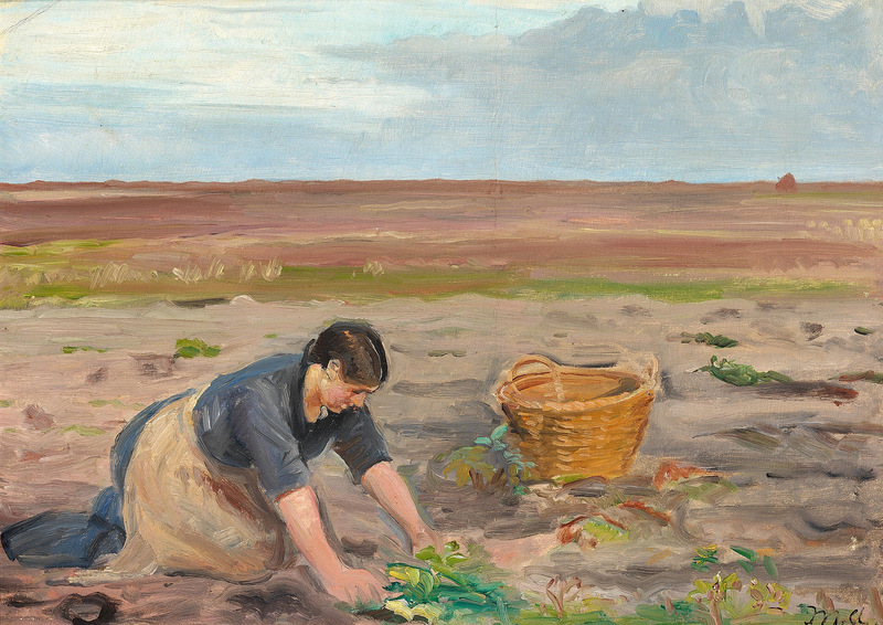 Working in the fields. - Michael Peter Ancher